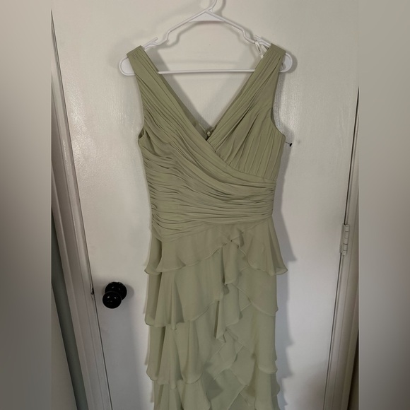 Pastel Green whimsical fairy garden Dress with ruched layered ruffles size 4 - Picture 6 of 11
